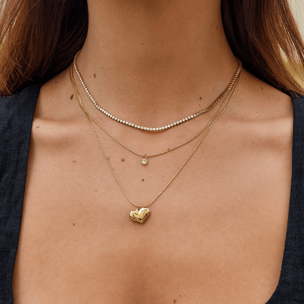 Amari Layered Heart Pendant Necklace