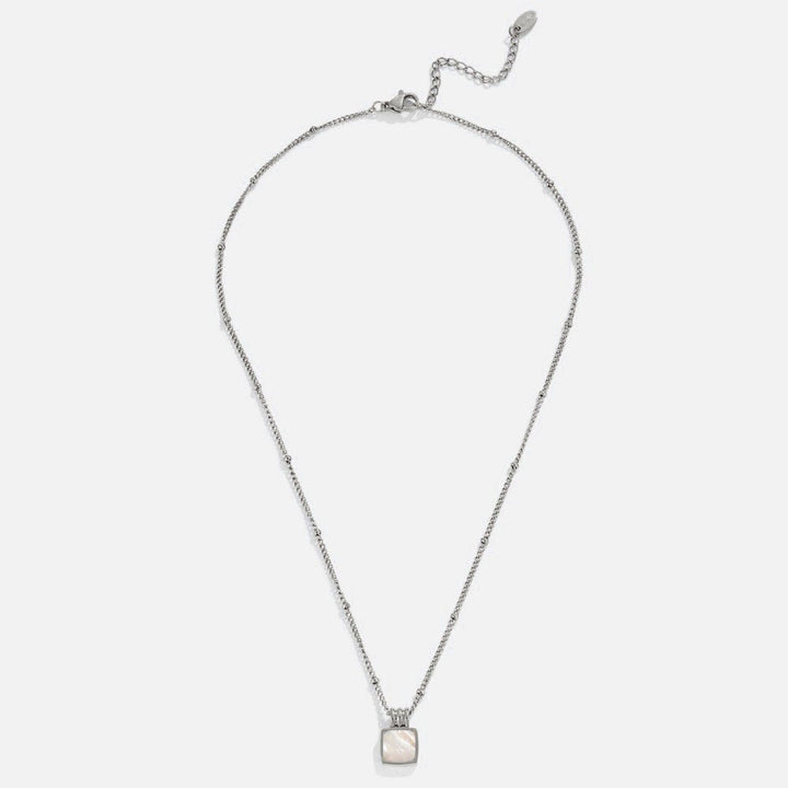 Silver Lucia White Shell Pendant Necklace