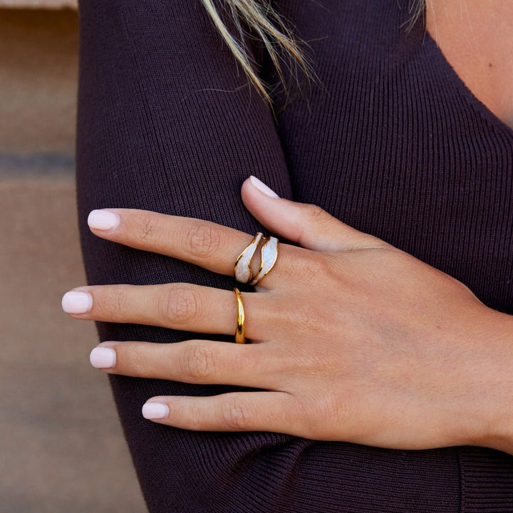 Wave Sahara Gold Ring